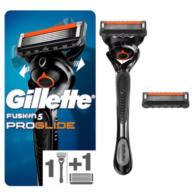 Gillette Fusion Proglide Flexball Ξυραφάκι με Ανταλλακτικές Κεφαλές 5 Λεπίδων & Λιπαντική Ταινία, 2τμχ