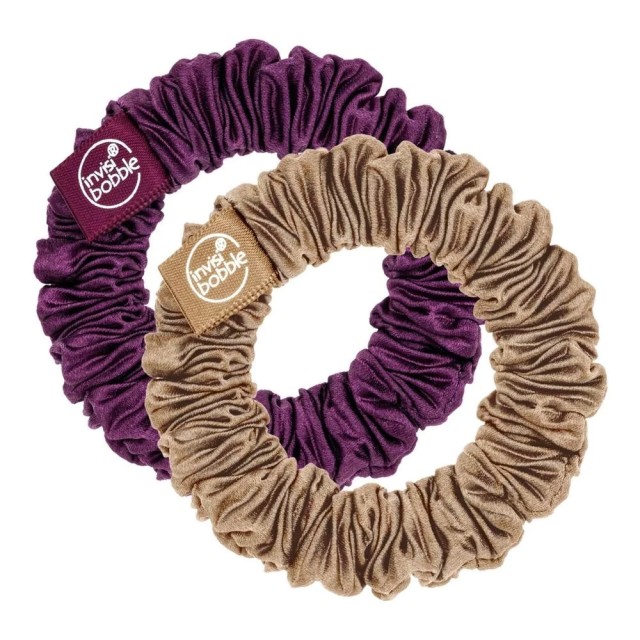 Invisibobble Sprunchie Slim Elegant Style Καφέ & Μπορντώ, 2τμχ