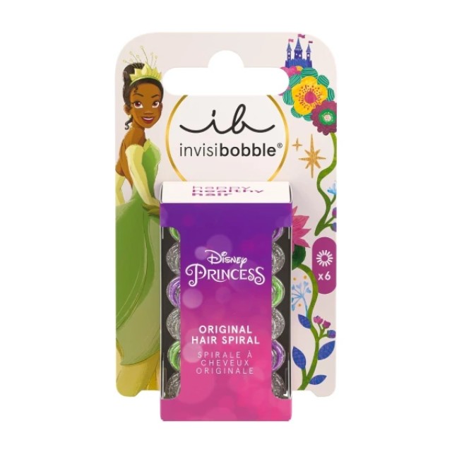 Invisibobble Kids Original Disney Tiana Λαστιχάκια Μαλλιών (6 Τεμάχια)