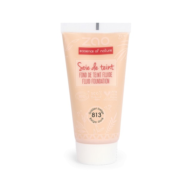 Zao Organic Silk Foundation – Refill 813 beige dore