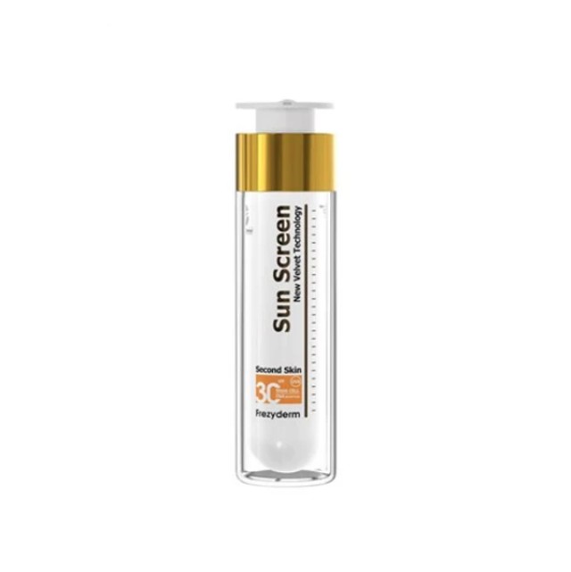 Frezyderm Sun Screen Velvet SPF30 Διάφανη Αντηλιακή για το Πρόσωπο, 50ml