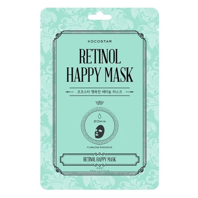 Kocostar Retinol Happy Mask, Μάσκα Προσώπου Με Ρετινόλη Για Λεία & Λαμπερή Επιδερμίδα 1τμχ.