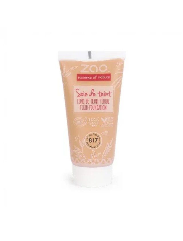 Zao Organic Silk Foundation – Refill 817 medium miel