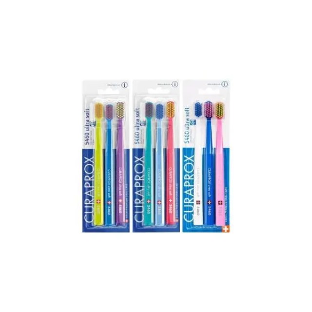 Curaprox CS 5460 Ultra Soft Promo Pack, Οδοντόβουρτσα 3τμχ 2+1 ΔΩΡΟ