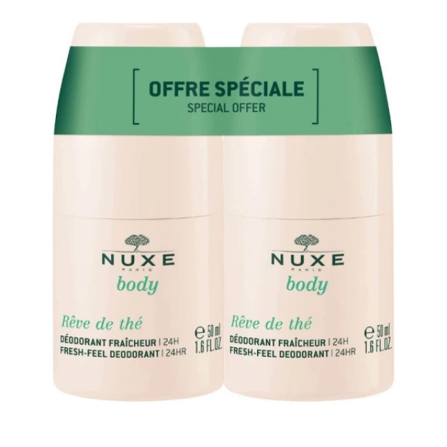 Nuxe Promo Reve De The Fresh Feel Deodorant 24hr Roll-On 2 x 50ml