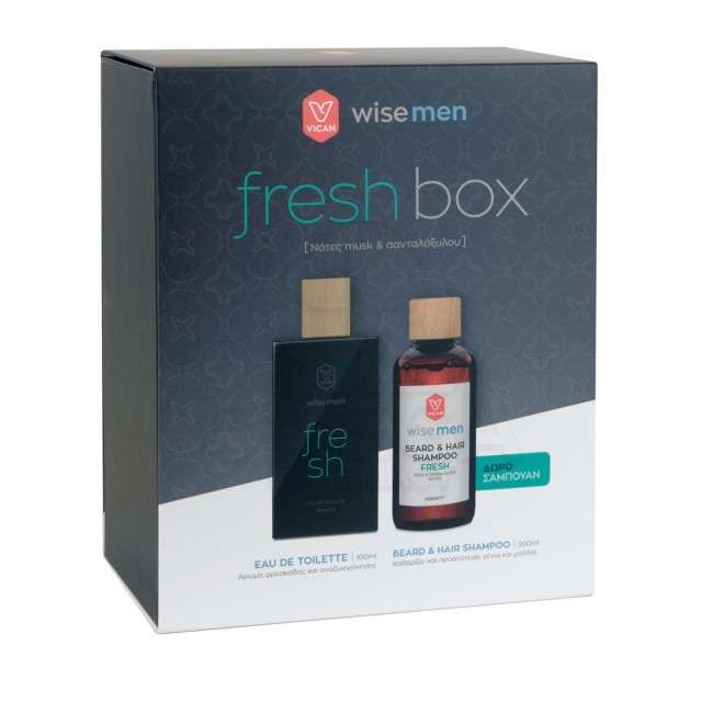 PVICAN WISE MEN FRESH BOX-EDT FRESH 100ML+BEARD&HAIR SH FRES