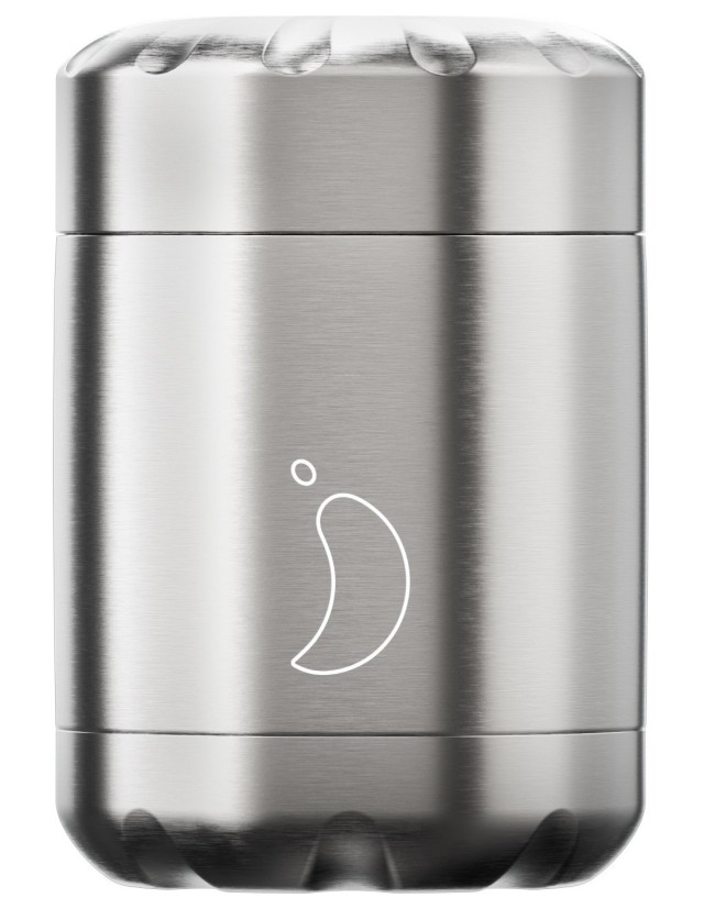 CHILLYS FOOD POT 300ML - SILVER