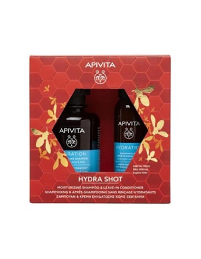Apivita Promo Hydra Shot Σαμπουάν Ενυδάτωσης 250ml & Κρέμα Μαλλιών Ενυδάτωσης Χωρίς Ξέβγαλμα 100ml