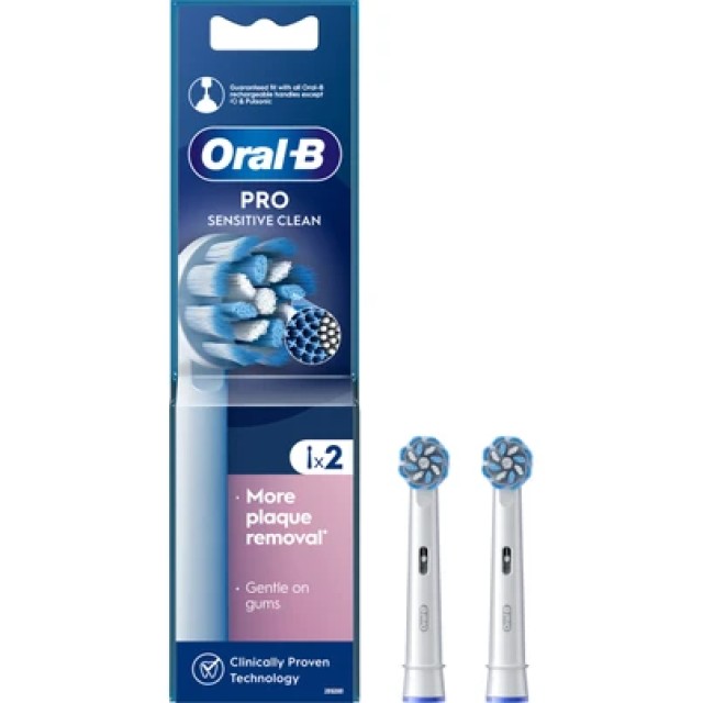 Oral-B Pro Sensitive Clean Soft Electric Toothbrush Head 2 Τεμάχια