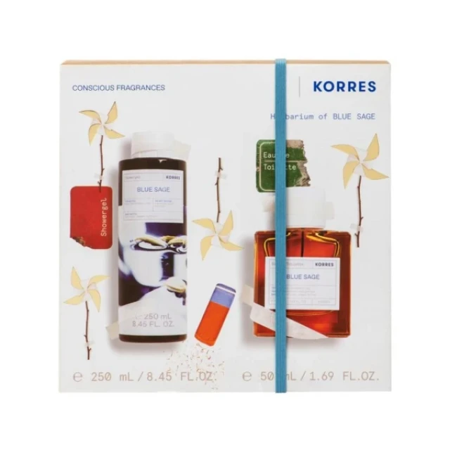 Korres Promo Blue Sage Shower Gel, 250ml & Edt, 50ml