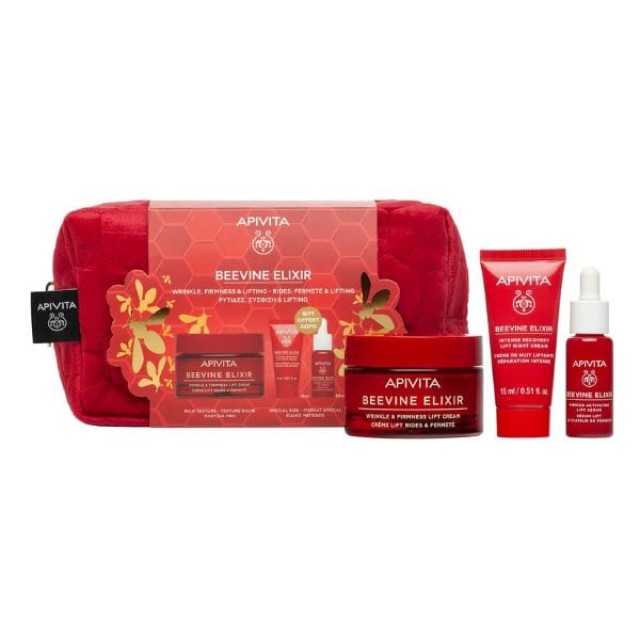 Apivita Beevine Elixir Wrinkle & Firmness Lift Cream Rich 50 ml + Night Cream 15 ml + Firming Activating Lift Serum 10 ml