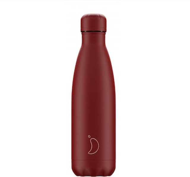 Chillys Monochrome Μπουκάλι Θερμός All Matte Red 500ml