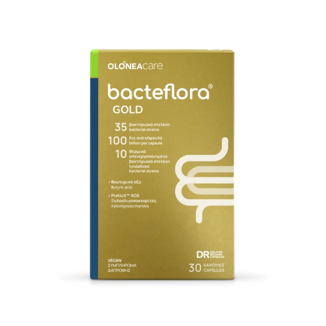 Olonea Bacteflora Gold με Υψηλή Περιεκτικότητα σε Προβιοτικά-Πρεβιοτικά 30caps
