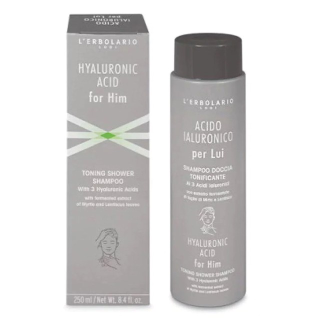 Lerbolario Acido Ialuronico Aνδρικό Σαμπουάν-Αφρόλουτρο, 250ml