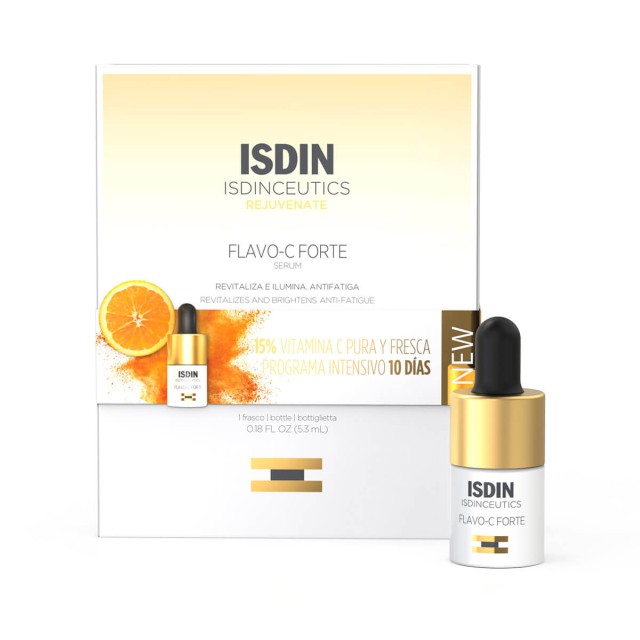 ISDIN Isdinceutics Flavo-C Forte Ορός προσώπου με 15% καθαρή και φρέσκια βιταμίνη C