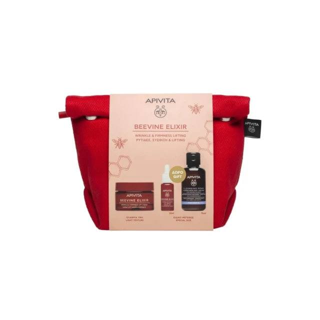 Apivita Promo Beevine Elixir με Beevine Elixir Κρέμα Προσώπου Ελαφριάς Υφής για Σύσφιξη & κατά των Ρυτίδων, 50ml & Δώρο Beevine Elixir Serum Ορός Προσώπου για Σύσφιξη & κατά των Ρυτίδων, 10ml