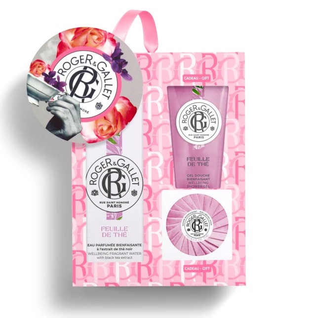 PROGER & GALLET SET HIVER FEUILLE DE THE 100ML+GEL DOUCHE+SA
