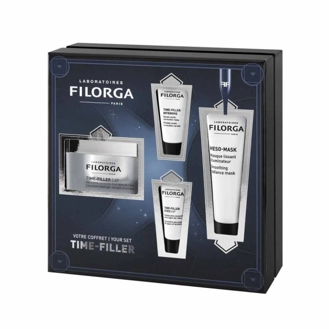Filorga XMAS PROMO PACK Time Filler 5XP Αντιρυτιδική Κρέμα 50ml, Meso-Mask Λάμψης 30ml, Intensive Serum 7ml & Time Filler Eyes 5XP 4ml.