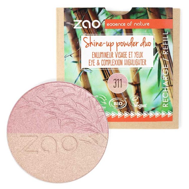 Zao Organic Shine Up Powder – Refill 311 Duo Pink+Gold