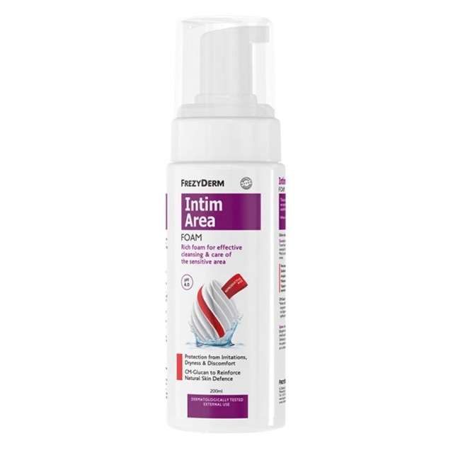 Frezyderm Intim Area Foam Αφρός Καθαρισμού της Ευαίσθητης Περιοχής pH4, 200ml