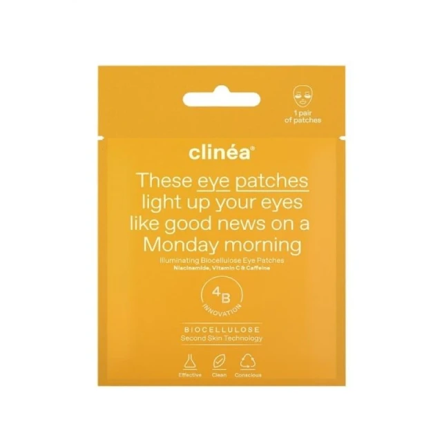 Clinea Illuminating Biocellulose Eye Patches Ματιών για Λάμψη 1 ζευγάρι