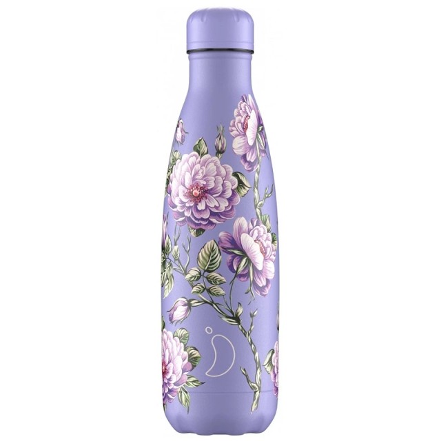CHILLYS BOTTLES Μπουκάλι- Θερμός Violet Roses Floral Edition - 500ml
