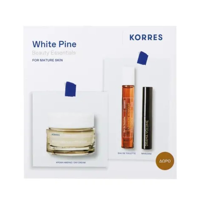Korres Promo White Pine Κρέμα Ημέρας για Ώριμες Επιδερμίδες, 40ml & Volcanic Minerals Μάσκαρα, 4ml & Cashmere Kumquat Άρωμα Eau De Toilette, 10ml