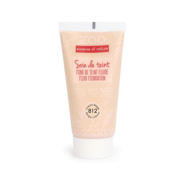 Zao Organic Silk Foundation – Refill 812 beige cream