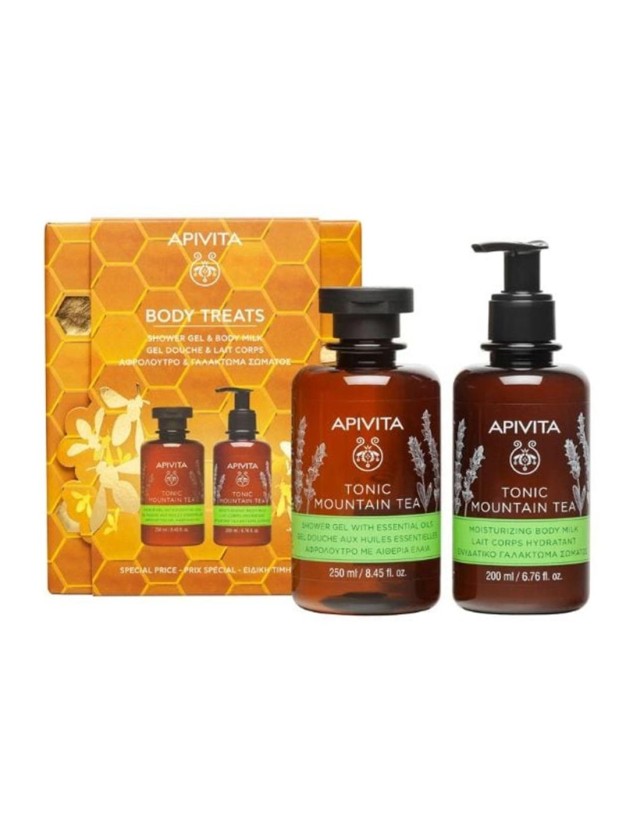 Apivita Promo Body Treats Tonic Mountain Tea Αφρόλουτρο 250ml & Tonic Mountain Tea Γαλάκτωμα Σώματος 200ml