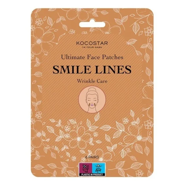 Kocostar Ultimate Face Patches Wrinkle Care-Smile Lines, Για Τις Ρυτίδες Γύρω Από Το Στόμα 6 Ζεύγη.