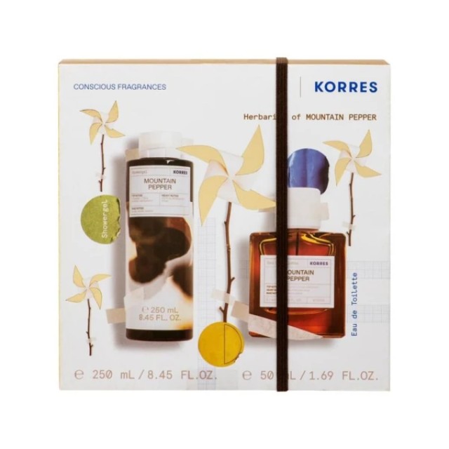 Korres Promo Mountain Pepper Shower Gel, 250ml & Edt, 50ml