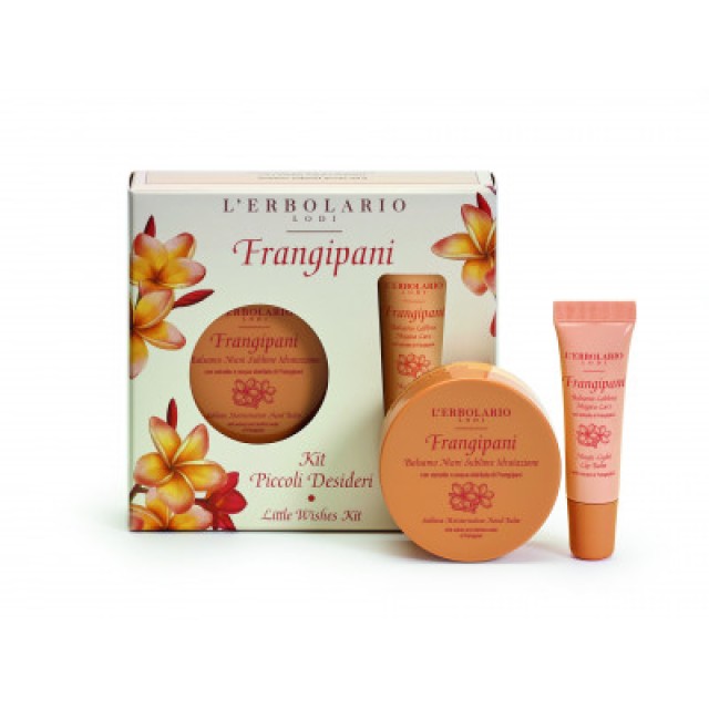 lerbolario Frangipani Kit Piccoli Desideri lip balm 10ml+ hand cream 40ml