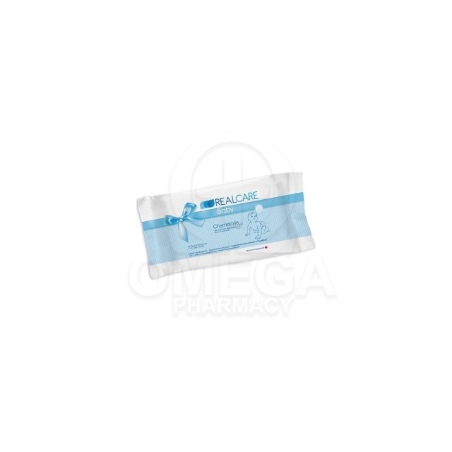 REALCARE Baby Wipes Chamomile Μωρομάντηλα με Εκχύλισμα Χαμομηλιού 72 Τεμάχια